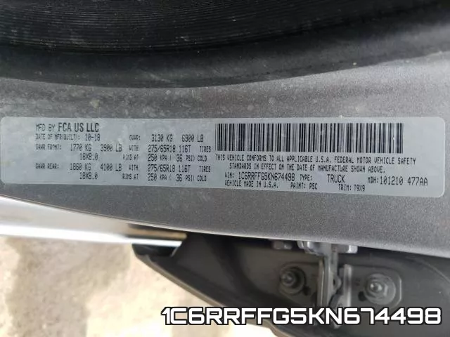 1C6RRFFG5KN674498 фото 2
