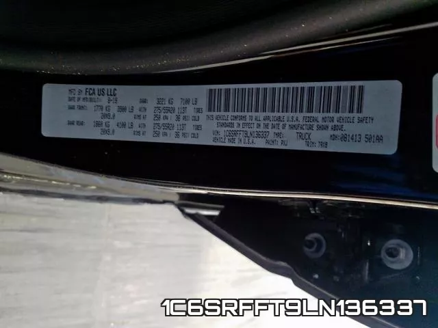 1C6SRFFT9LN136337 фото 2