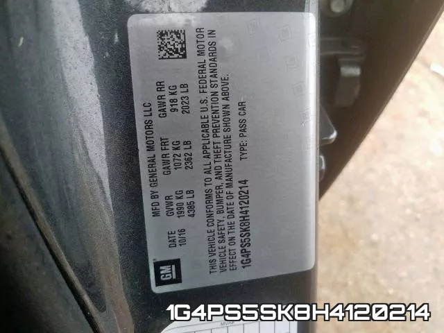 1G4PS5SK8H4120214 фото 2