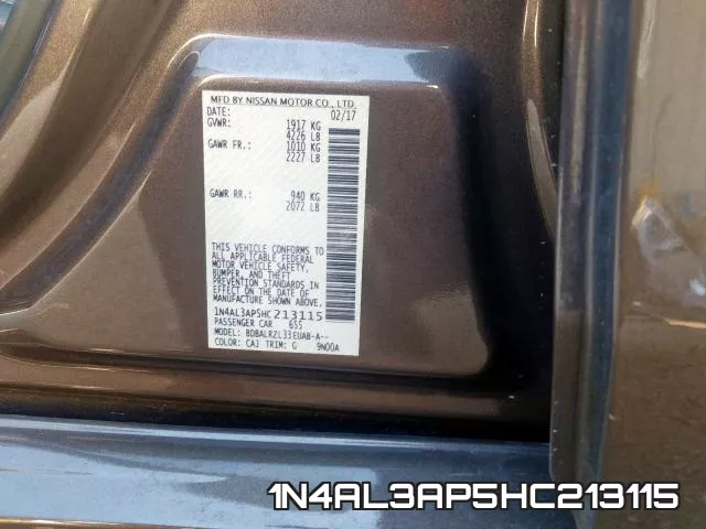 1N4AL3AP5HC213115 фото 2