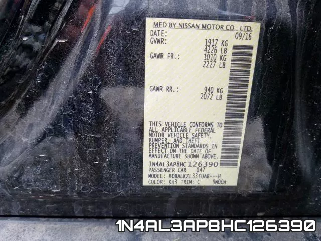 1N4AL3AP8HC126390 фото 2