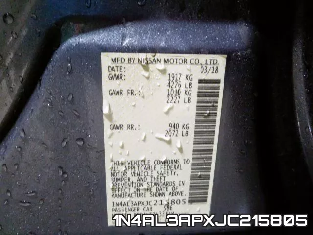 1N4AL3APXJC215805 фото 2