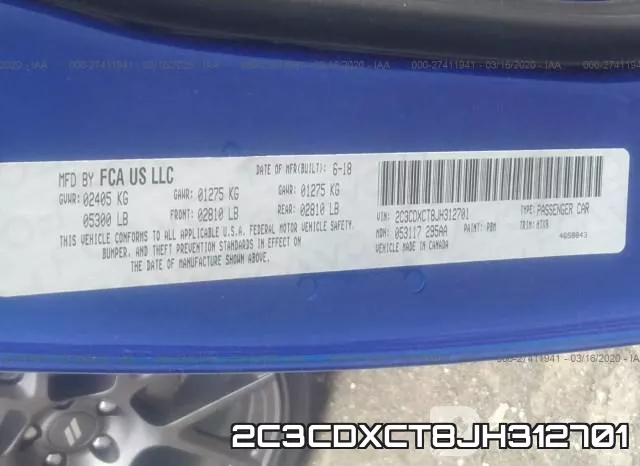 2C3CDXCT8JH312701 фото 10
