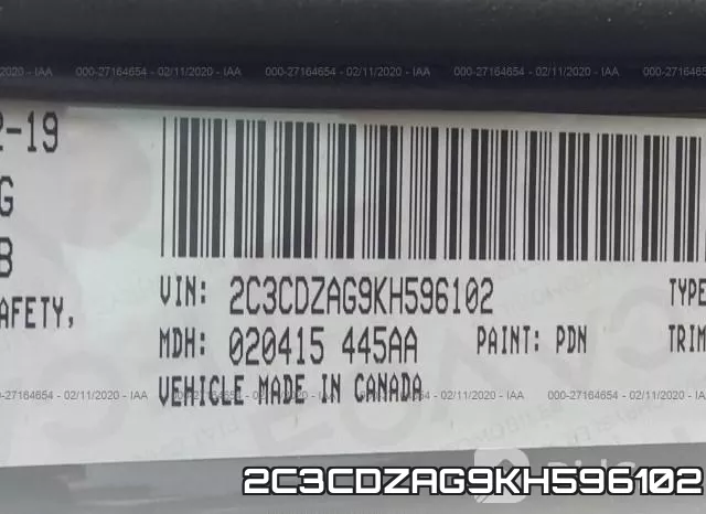 2C3CDZAG9KH596102 фото 10