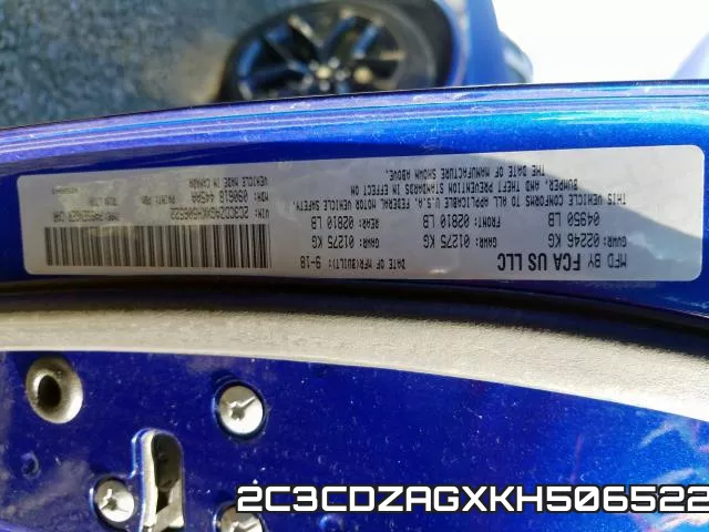2C3CDZAGXKH506522 фото 2