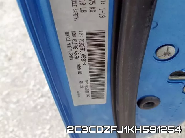 2C3CDZFJ1KH591254 фото 2