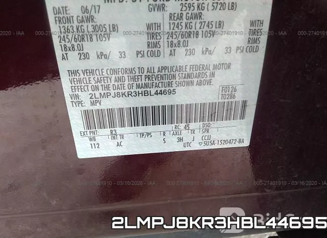 2LMPJ8KR3HBL44695 фото 10