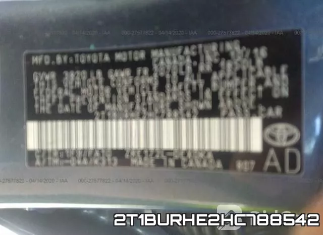 2T1BURHE2HC788542 фото 10