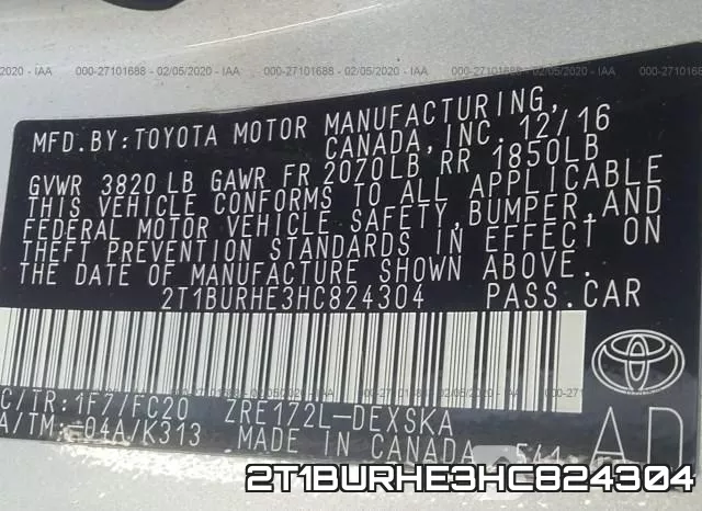2T1BURHE3HC824304 фото 10