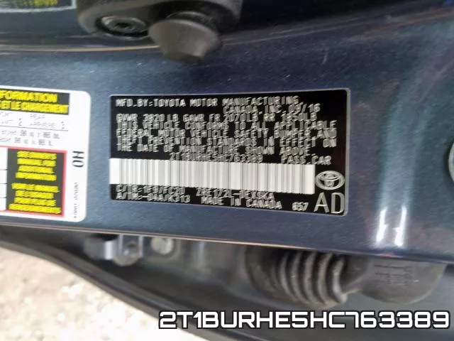 2T1BURHE5HC763389 фото 2