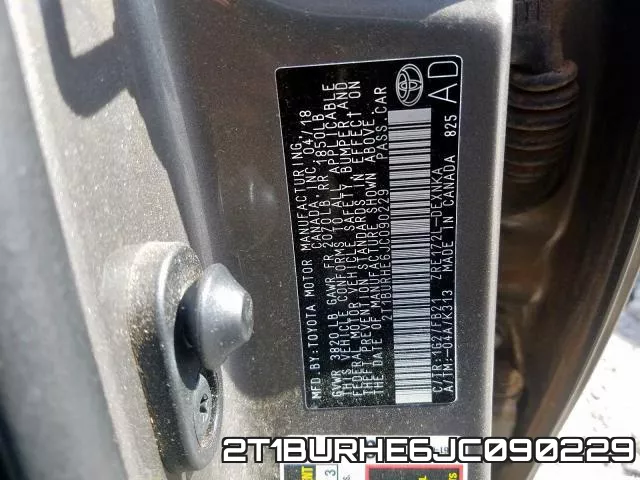 2T1BURHE6JC090229 фото 2