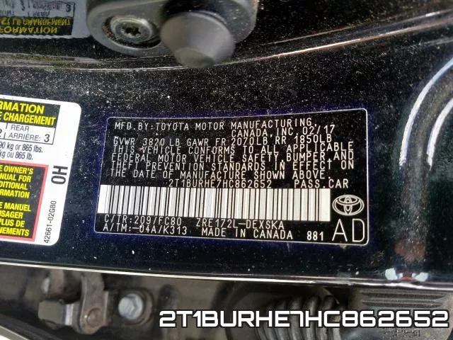 2T1BURHE7HC862652 фото 2