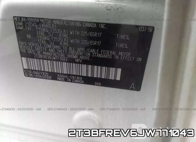 2T3BFREV6JW771043 фото 10