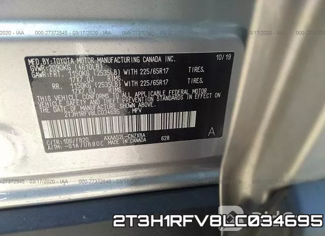 2T3H1RFV8LC034695 фото 10