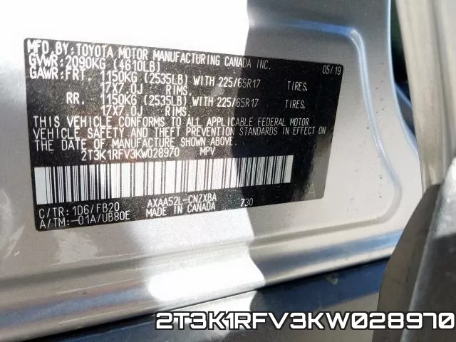 2T3K1RFV3KW028970 фото 2