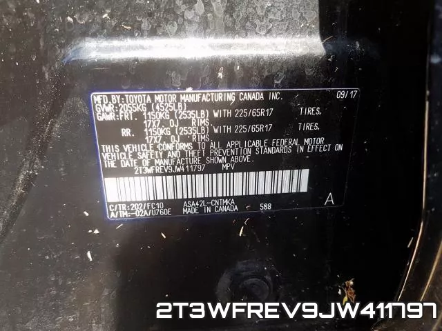 2T3WFREV9JW411797 фото 2