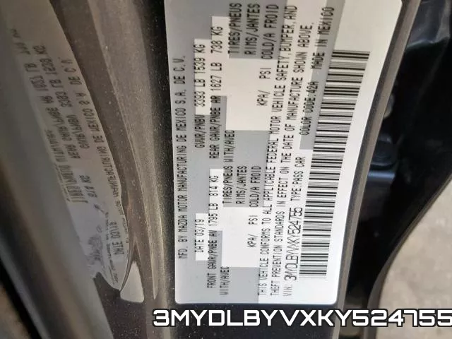 3MYDLBYVXKY524755 фото 2