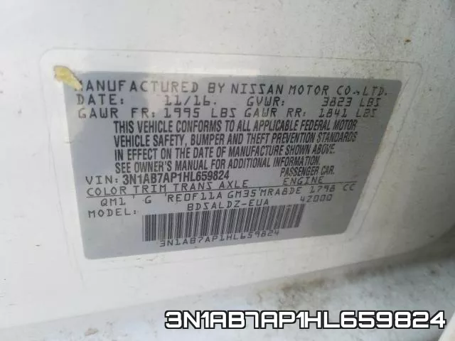 3N1AB7AP1HL659824 фото 2