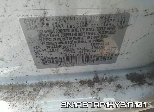 3N1AB7AP1HY317101 фото 10