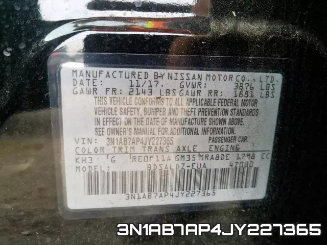3N1AB7AP4JY227365 фото 2
