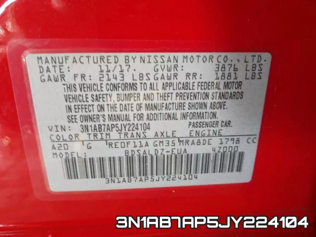 3N1AB7AP5JY224104 фото 2
