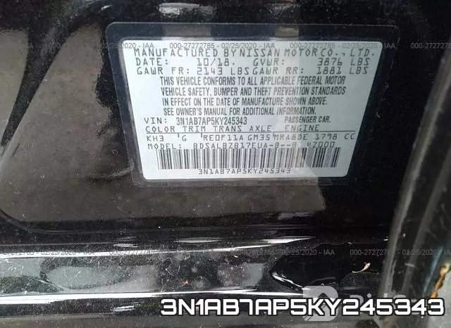 3N1AB7AP5KY245343 фото 10