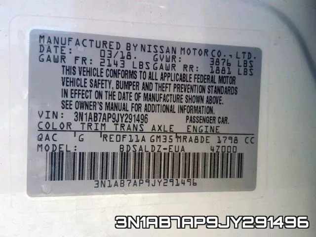 3N1AB7AP9JY291496 фото 2