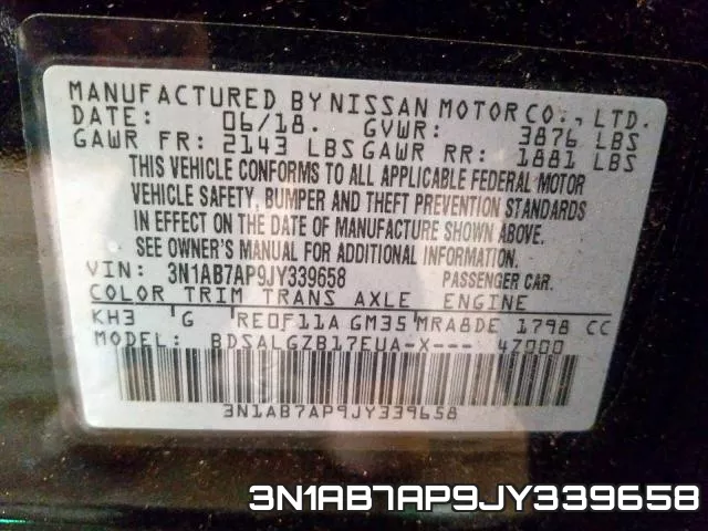 3N1AB7AP9JY339658 фото 2