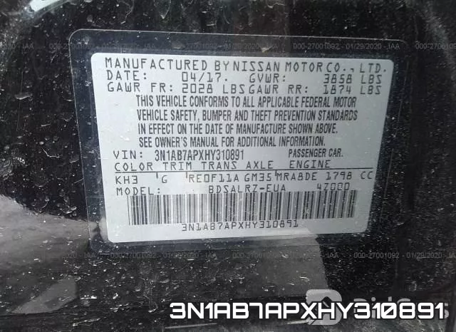 3N1AB7APXHY310891 фото 10