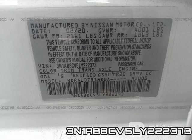 3N1AB8CV5LY222373 фото 10