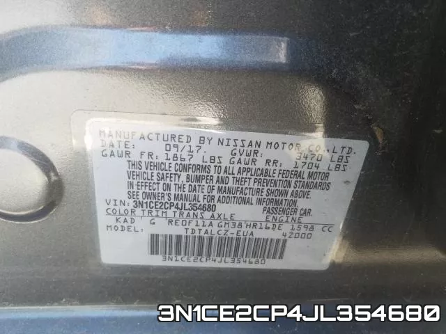 3N1CE2CP4JL354680 фото 2