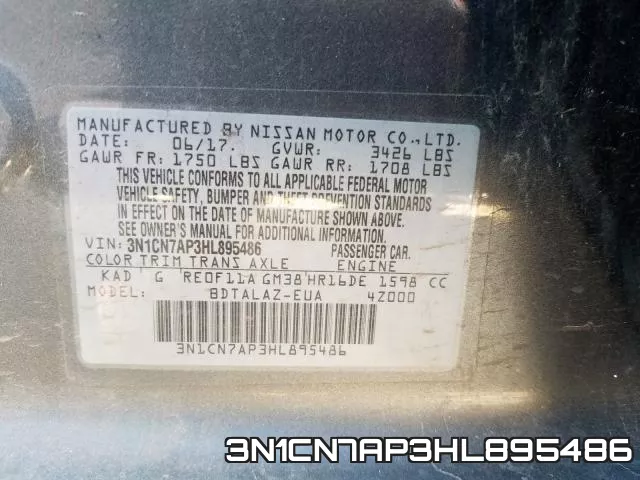 3N1CN7AP3HL895486 фото 2