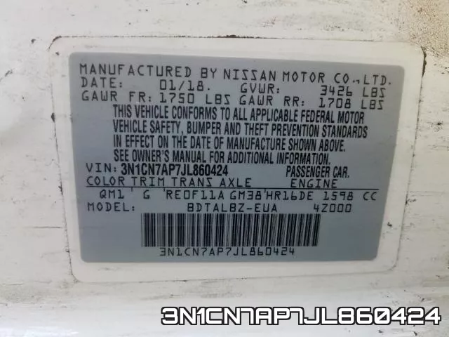3N1CN7AP7JL860424 фото 2