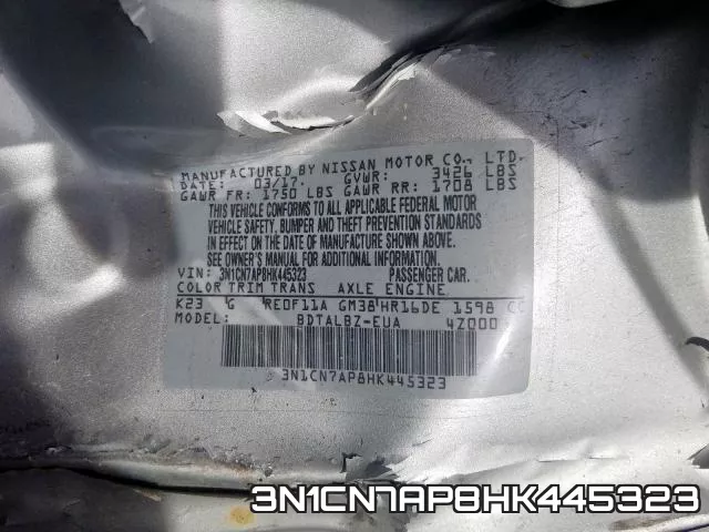 3N1CN7AP8HK445323 фото 2