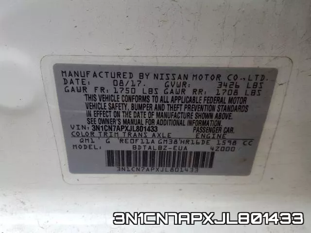 3N1CN7APXJL801433 фото 2