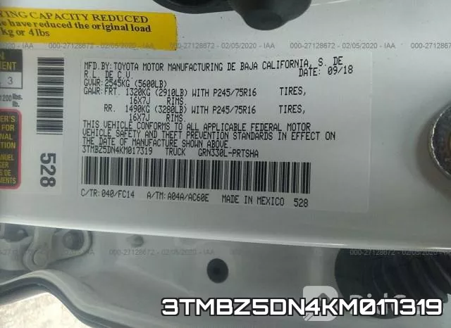 3TMBZ5DN4KM017319 фото 10