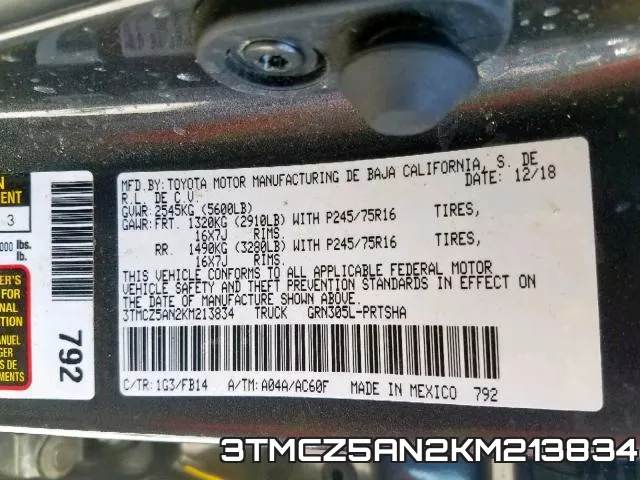 3TMCZ5AN2KM213834 фото 2