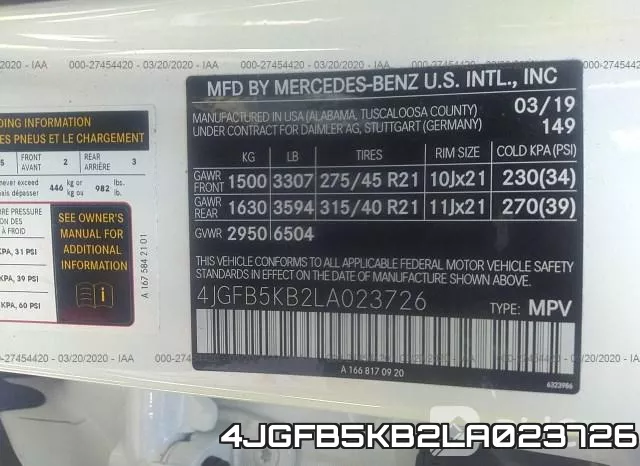 4JGFB5KB2LA023726 фото 10