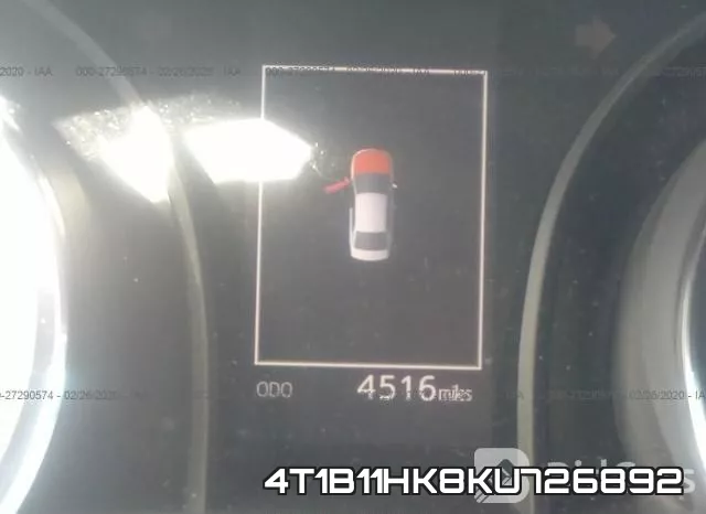 4T1B11HK8KU726892 фото 8
