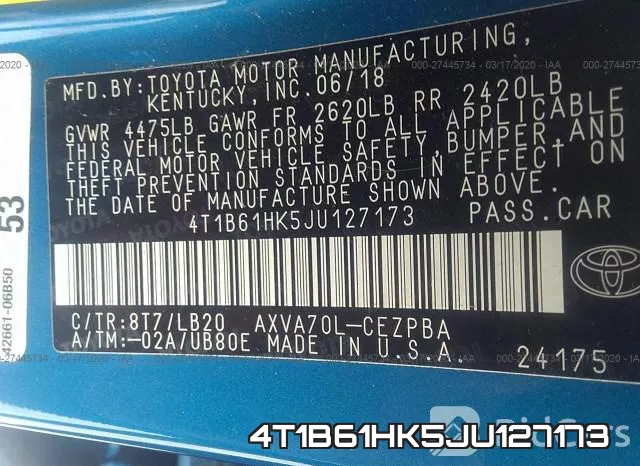 4T1B61HK5JU127173 фото 10