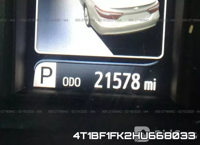 4T1BF1FK2HU668033 фото 8