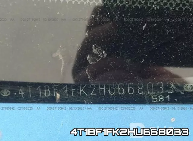 4T1BF1FK2HU668033 фото 10