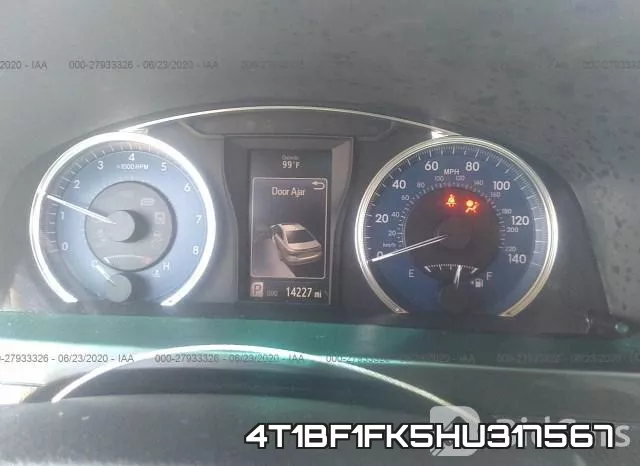 4T1BF1FK5HU317567 фото 8