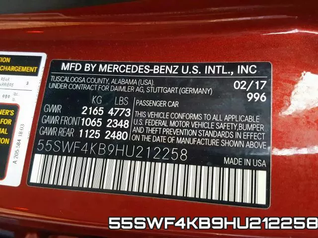 55SWF4KB9HU212258 фото 2