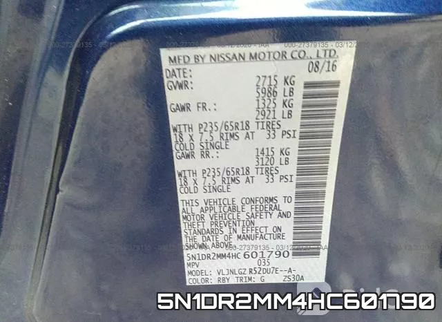 5N1DR2MM4HC601790 фото 10