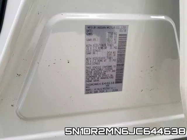 5N1DR2MN6JC644638 фото 2