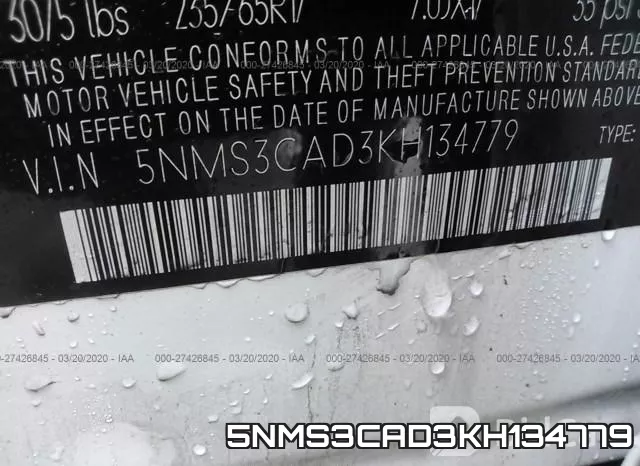5NMS3CAD3KH134779 фото 10