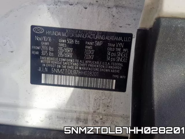 5NMZTDLB7HH028201 фото 2