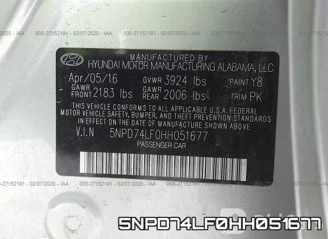 5NPD74LF0HH051677 фото 10