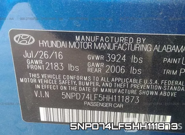5NPD74LF5HH111873 фото 10